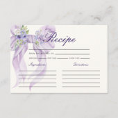 Lila Bow Vrijgezellenfeest Recept Informatiekaartje (Voorkant)