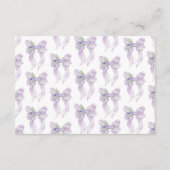 Lila Bow Vrijgezellenfeest Recept Informatiekaartje (Achterkant)