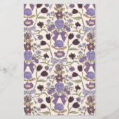 Lila Bows Flower Wedding Dinner Menu (Achterkant)