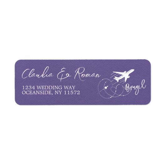 Lila Braziliaans paspoort Etiket (Voorkant)