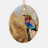 Lila-Breasted Roller Colorful African Bird Keramisch Ornament (Rechts)