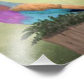 Lila-Breasted Roller Colorful Bird Art Foto Afdruk (Hoek)