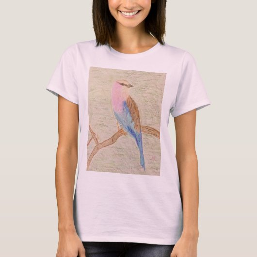 Lila Breasted Roller T-shirt (Voorkant)