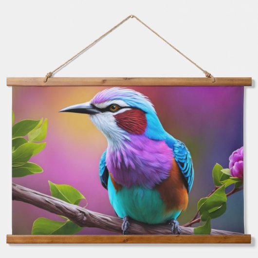 Lila-Breasted Roller Wandtapijt Hangend Wandkleed (Voorkant)