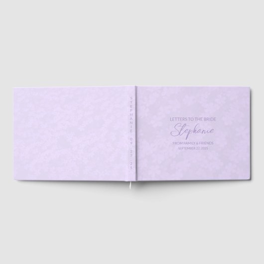 Lila Brieven aan het Bride Keepsake Notitieboek Gastenboek (Volledig)