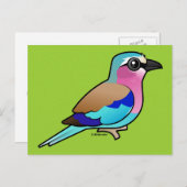 Lila broodrooster briefkaart (Voorkant / Achterkant)