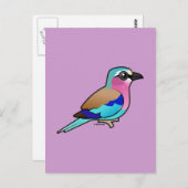 Lila broodrooster briefkaart (Voorkant / Achterkant)