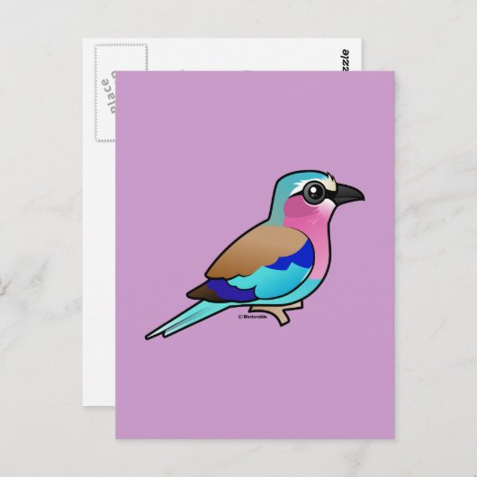 Lila broodrooster briefkaart (Voorkant / Achterkant)