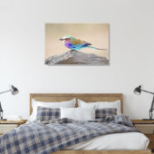 Lila broodrooster (Coracias caudata) Canvas Afdruk (Insitu (Slaapkamer))