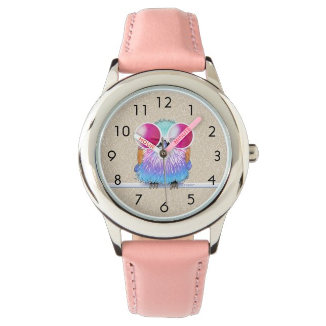 Lila broodrooster horloge (Voorkant)