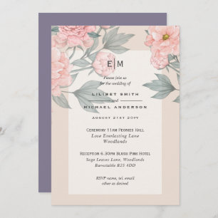 Lila bruiloft met stomheid Perziërs Ontvangst uitn