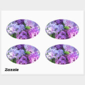 Lila bruiloft-stickers en envelopzegels ovale sticker (Vel)