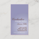 Lila & Bruin Bloemen Cup Taart Bakkerij Visitekaar Visitekaartje (Achterkant)