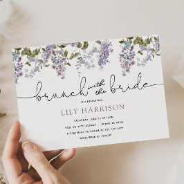 Lila Brunch met de uitnodiging van de Bride Shower