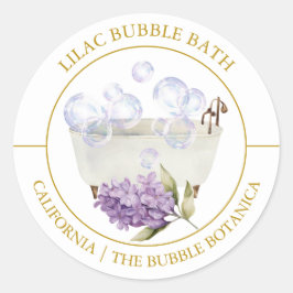 Lila Bubble-badlabel Ronde Sticker