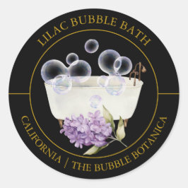 Lila Bubble-badlabel Ronde Sticker