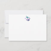 Lila & Butterfly Dank u kaart (Achterkant)
