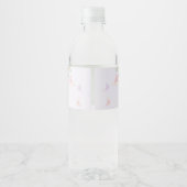 Lila Butterfly Eten en Drinken Label Set Waterfles Etiket (Achterkant)