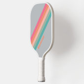  Lila Charm Stripes met Naam Pickleball Paddle (Links)