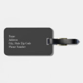 Lila Chevron met Mint Monogram Bagagelabel (Achterkant horizontaal)