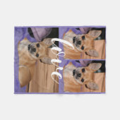 Lila Chihuahua Love Photo Fleece Blanket (Voorkant (Horizontaal))