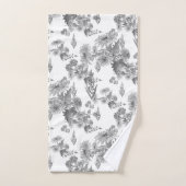 Lila chrysanten, waterverf badhanddoekset bad handdoek (Handdoek)