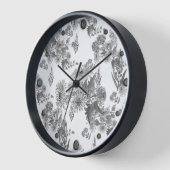 Lila chrysanten, waterverf-vierkante wandbekleding (Hoek)