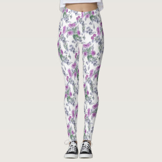 Lila chrysanthema , leggings voor waterverf