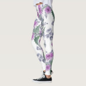Lila chrysanthema , waterverf leggings (Links)