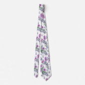 Lila chrysanthema , waterverf stropdas (Achterkant)