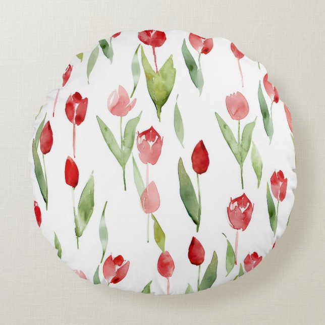 Lila Circle Pencil Hoesje Rond Kussen (Voorkant)