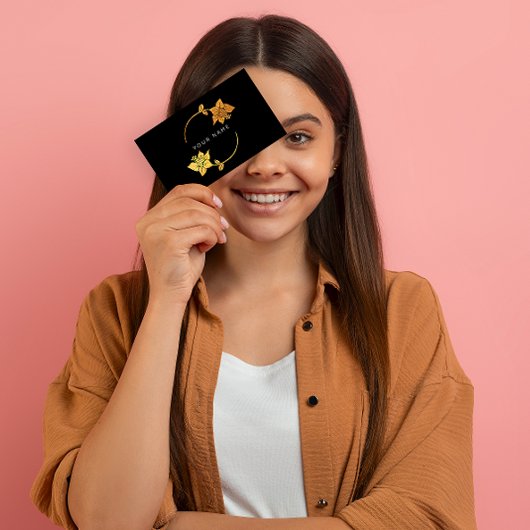 Lila Circles Golden Folie Black Vip Visitekaartje