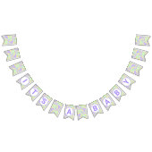 Lila Circus Cute Pattern Neutrale Baby shower Vlaggetjes (Alle)