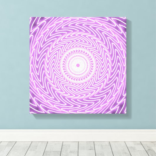 Lila cirkelpatroon canvas afdruk (Insitu (Houten vloer))