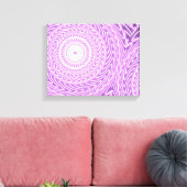 Lila cirkelpatroon canvas afdruk (Insitu (Woonkamer))