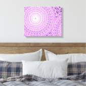 Lila cirkelpatroon canvas afdruk (Insitu (Slaapkamer))