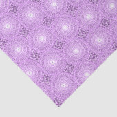 Lila cirkelpatroon tissuepapier (Detail)
