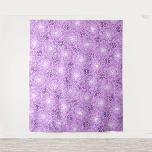 Lila cirkelpatroon wandkleed (Voorkant)