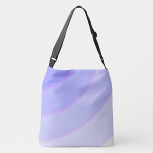 Lila cirkelvormige wervelingen ombre crossbody tas