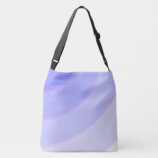 Lila cirkelvormige wervelingen ombre crossbody tas (Achterkant)
