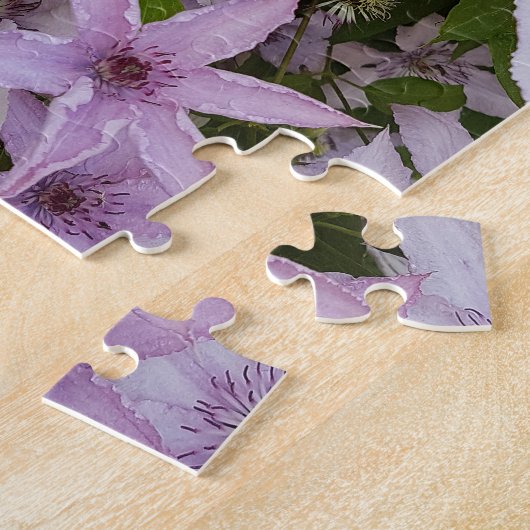 lila, clematis, mooi, bloem, lila bloem, legpuzzel (Zijkant)