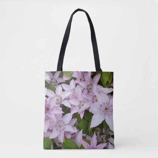 lila, clematis, mooi, bloem, lila bloem, tote bag (Voorkant)