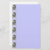 Lila Clematis vijn Acrylverf Briefpapier (Voorkant / Achterkant)