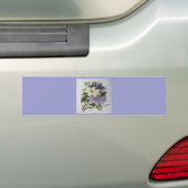 Lila Clematis vijn Acrylverf Bumpersticker (Op auto)