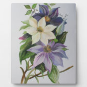 Lila Clematis vijn Acrylverf Fotoplaat (Voorkant)
