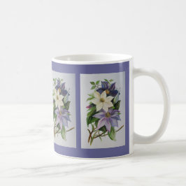 Lila Clematis vijn Acrylverf Koffiemok