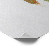 Lila Clematis vijn Acrylverf Poster (Hoek)