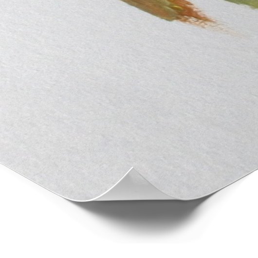 Lila Clematis vijn Acrylverf Poster (Hoek)