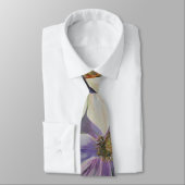 Lila Clematis vijn Acrylverf Stropdas (Gebonden)