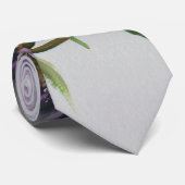 Lila Clematis vijn Acrylverf Stropdas (Opgerold)